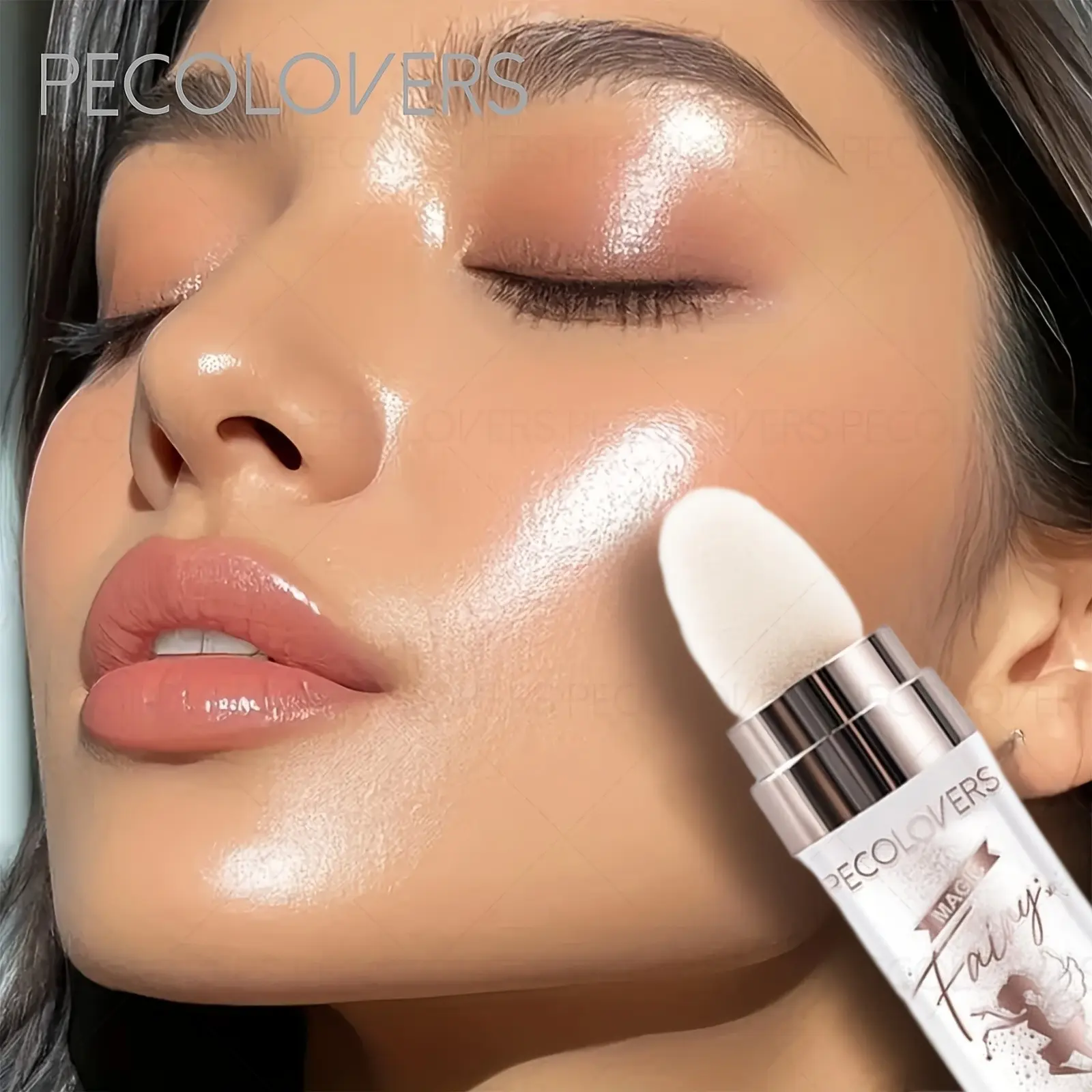1PC GlitterPearlescent Highlighter Stick Shimmer Highlighter Glow Wand Lasting Brighten  Waterproof High-gloss Face Body Contouring Bronzer Illuminator Highlighter Powder Cosmetic Glowy Highlighter