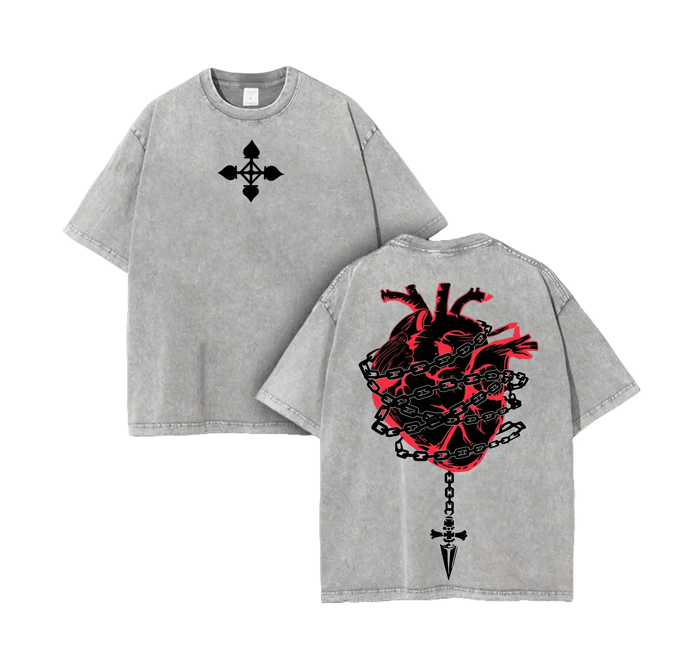 [KM]100% cotton Retro Heavy Limited Kurapika Hunter x Hunter Anime Double Printed Vintage Washed Tee Unisex Oversize Manga Washed Heavyweight Cotton T-shirt, Gift For Kurapika Fan streetwear graphic tee cotton graphic tees humorous tshirt Apparel Clothes