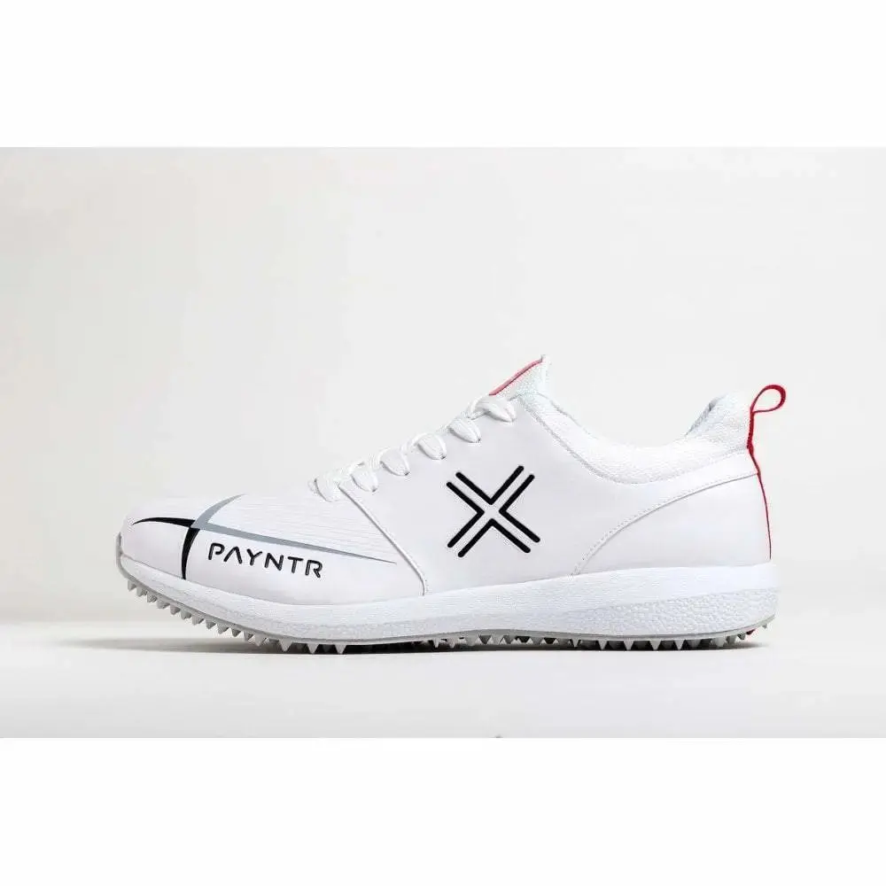 Payntr V Cricket Shoes Pimples All White Rubber Sole