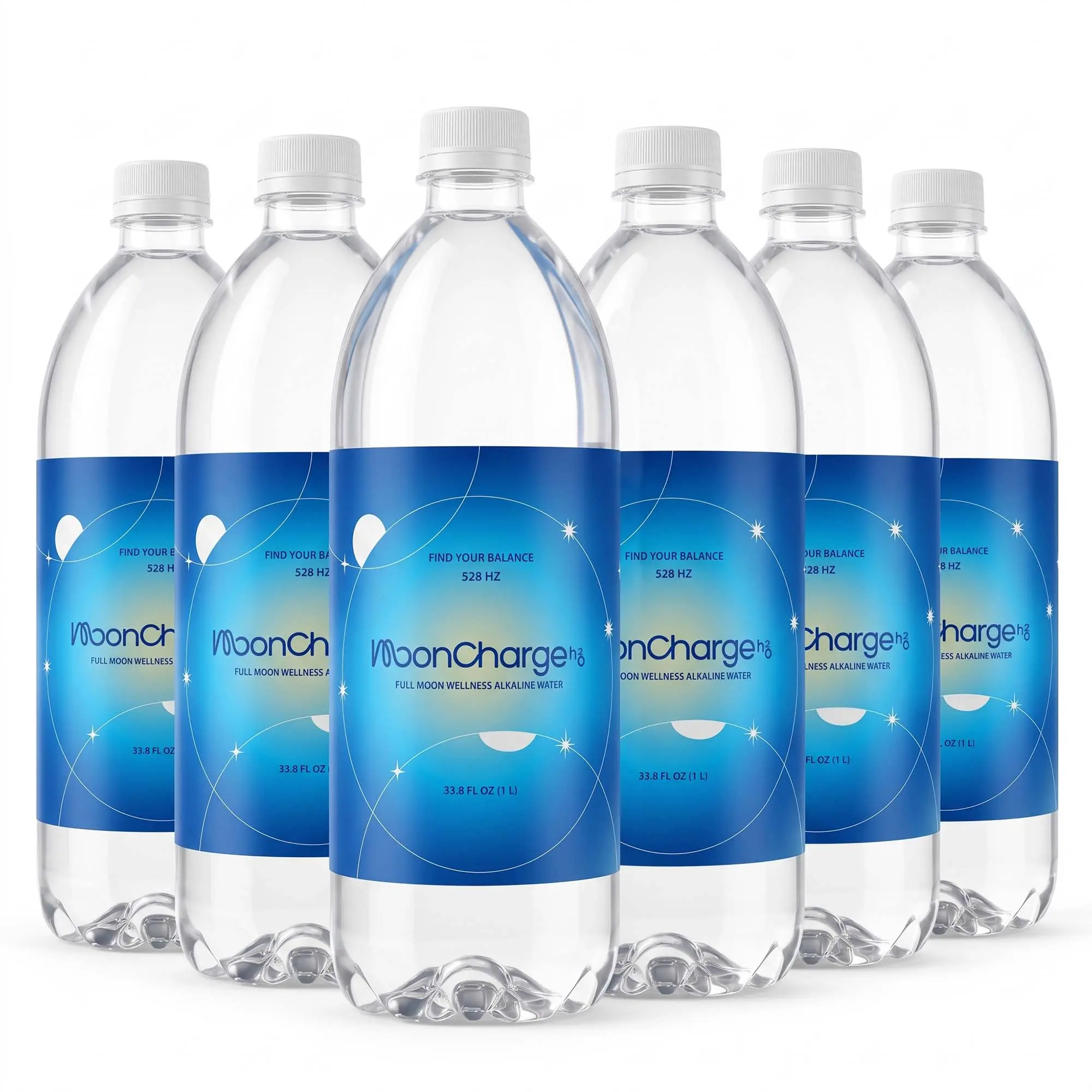 Full Moon Wellness Alkaline Water MoonCharge H2O – 9.5 pH – 6 Pack