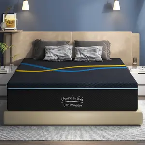 Soges Bamboo Charcoal Memory Foam Mattress 10/12/14 Inch Thickness, Twin/Full/Quenn/King Size with Green Tea Extract Infusion Pressure Relief Spinal Support CertiPUR-US Certified Breathable, U12, For Christmas Gifts