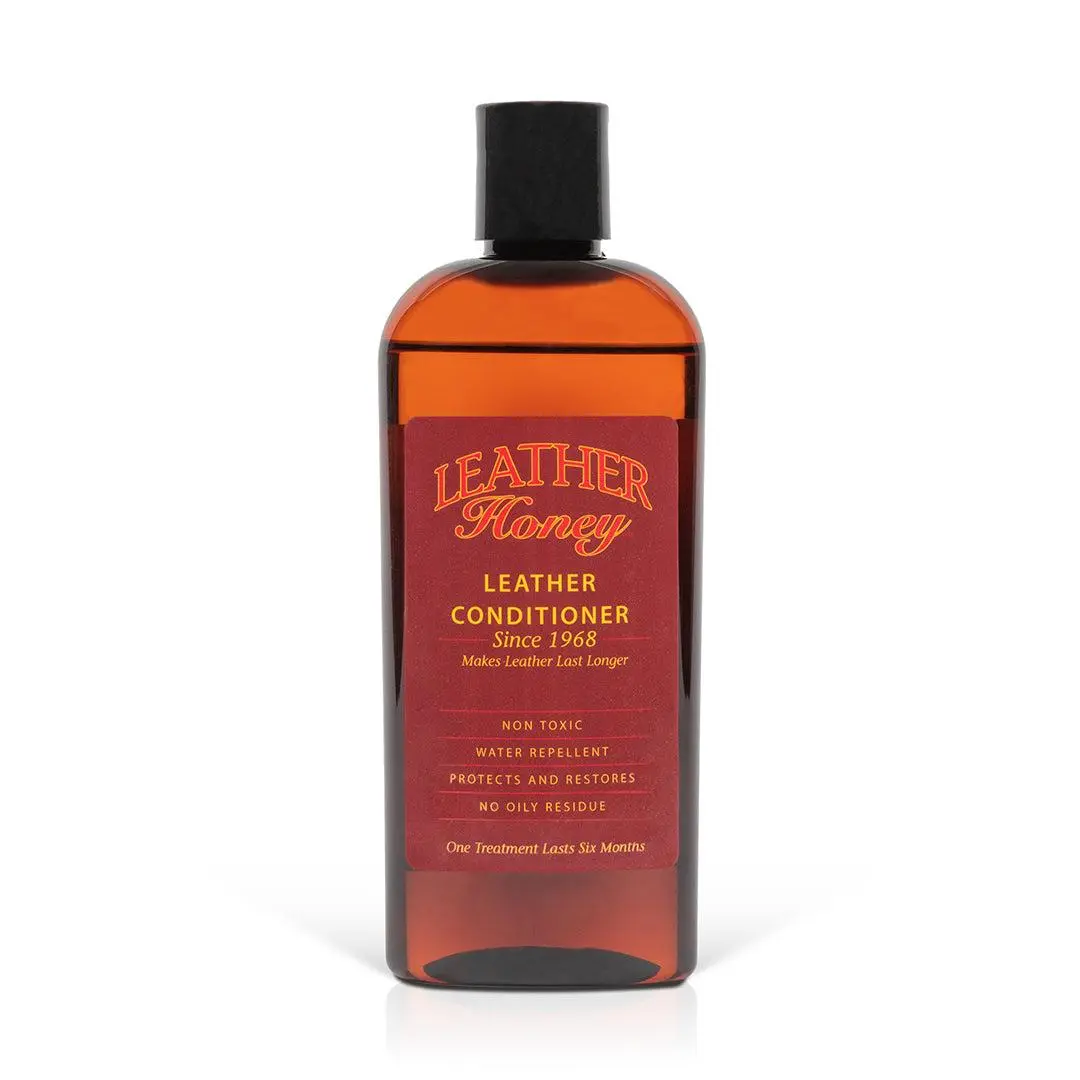 Leather Conditioner for Car Seats, Furniture, Boots & Bags – LEATHER Honey 8oz Deep Leather Conditioner & Restorer, Non-Toxic Water Repellent Leather Care USA-Made Formula
