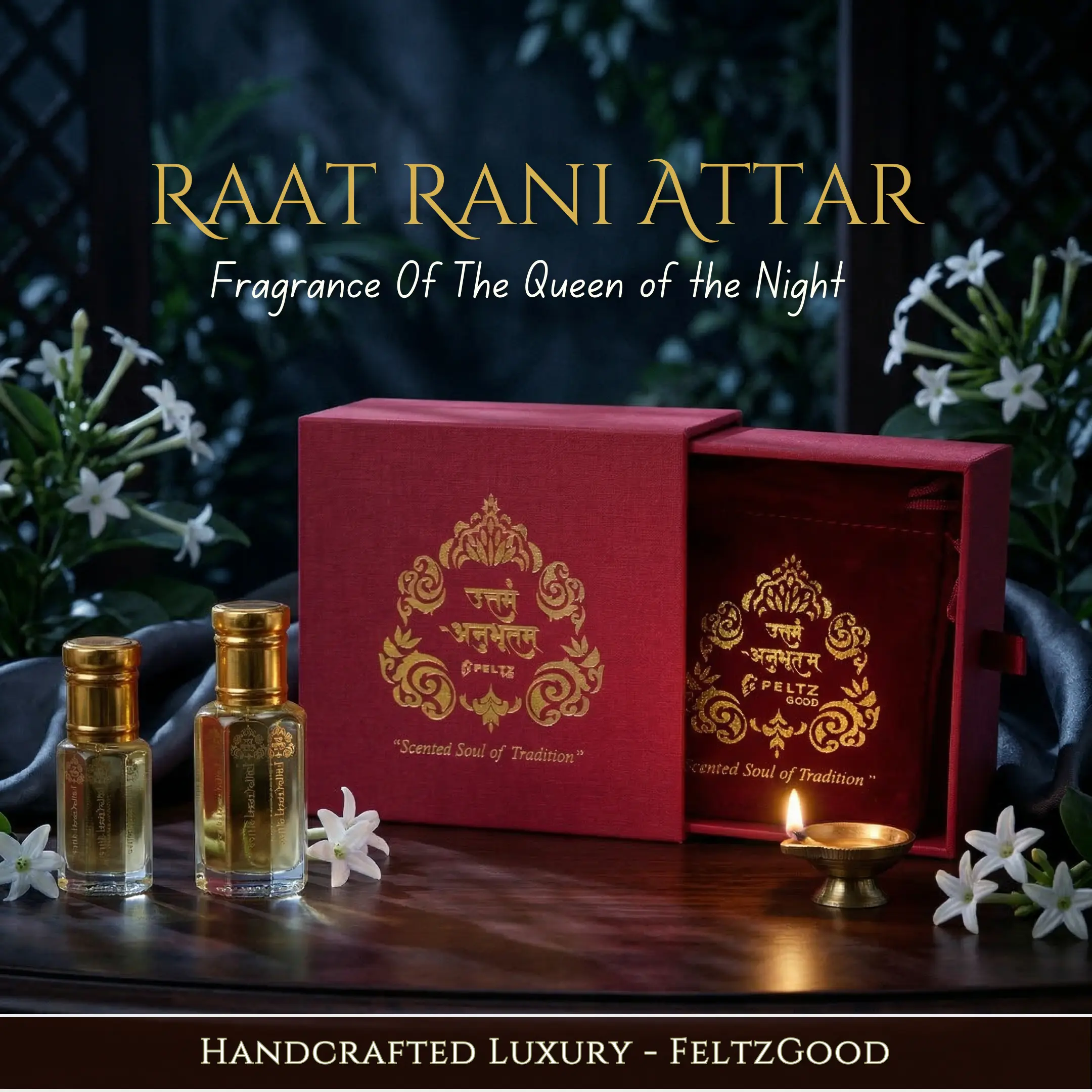 Raat Rani Attar Oil: Night Jasmine Vegan Perfume - Alcohol Free