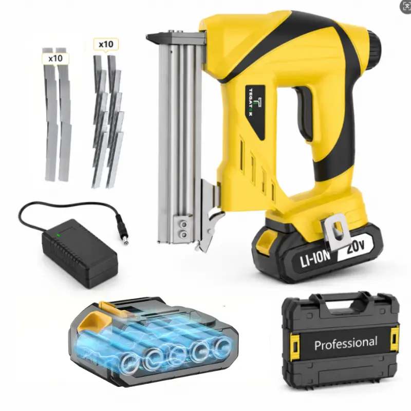 20V Cordless Brad Nail Gun, Portable Wireless Electric Nailer with LED Light for DIY Woodworking, Home Improvement Projects Brushless Straight Finish Nailer