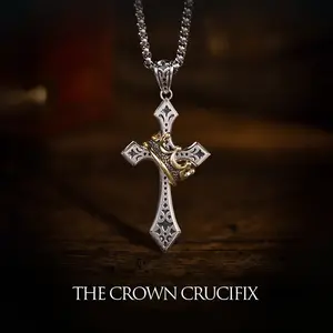 Crown Cross Necklace, Personalized, Versatile, Stylish Design Necklace