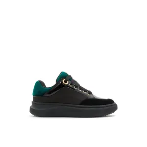 Wicked x ALDO Hisroyalozness Black Sneakers with Green Detailing