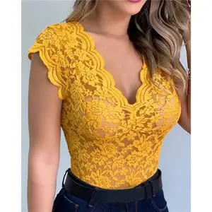 New styleWomen Tops Summer Sexy Lace Crochet Cardigan Casual Solid Color Trend Lace Hollow Out For Ladies