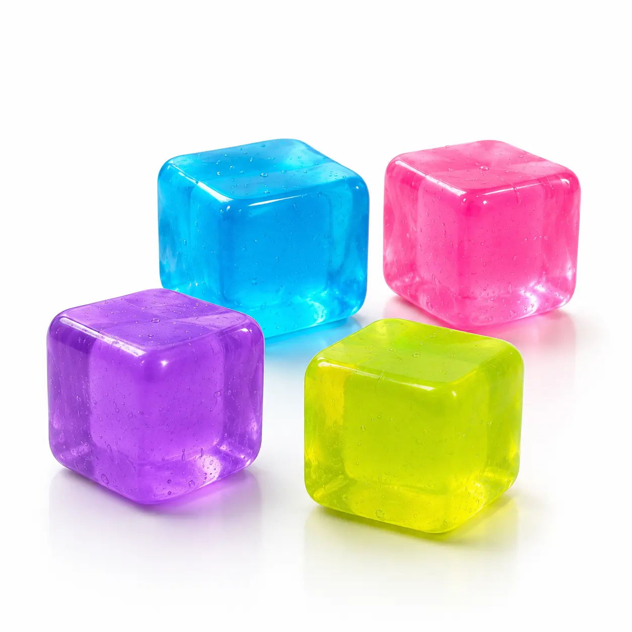 Stress Cube Squishy Toy, Slow Rising Ice Cube Fidget Toy, Soft Sensory Stress Relief Toy for Kids & Adults, Desk Toy, 2 Inch
