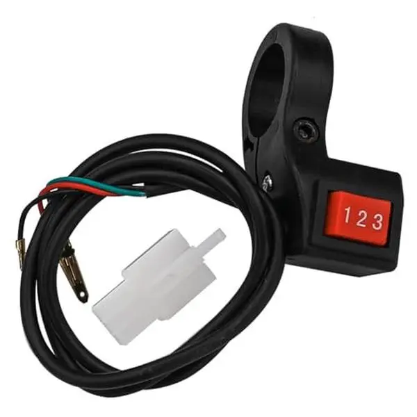 3 Speed Selector Module Switch Universal for 22mm 7/8 Headlebar Mount ATV UTV Chopper Go Kart Golf Cart Buggy Quad Moped Mini Dirt Pit Bike Electric Bicycle Mobility Offroad Motorcycle Scooter Razor