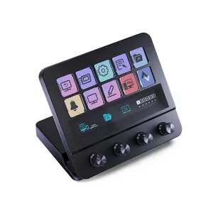 N4 Mini Visual Keyboard, Multifunctional Keyboard, 1 Count 15-Keys LCD Button Live Content Creation Controller, Custom Button for MacOS/Win