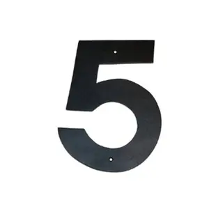 212 MAIN 16 In. Aluminium Helvetica Modern Font Individual House Number 5, Hand-Mounted Home Improvement Decor Sign, Includes Mount Kit