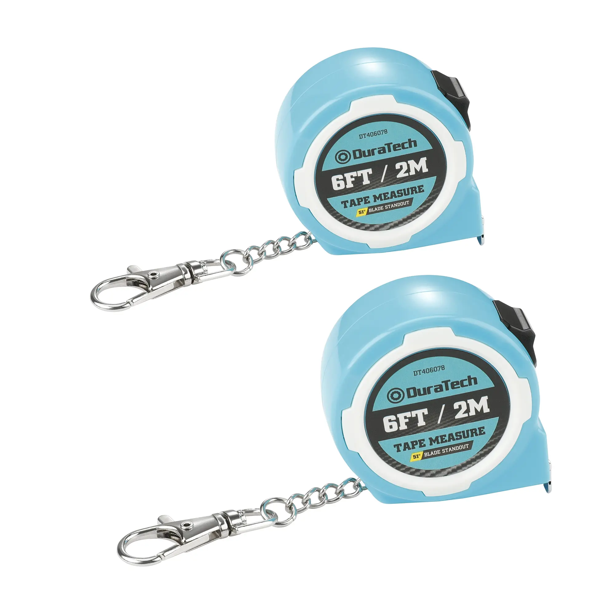 #backtoschool DURATECH Mini Tape Measure, 2 PCS 6FT Inch/Metric Small Tape Measure, Retractable Easy Reading Keychain Measurement Tape, Pocket Size Small Tape Measure for Engineer, Portable, ABS Protective Casing