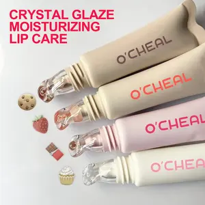 10ml Crystal Glaze Lip Tint, 4 colors Moisturizing Lip Stain, Hydrating Watery Mirror Finish, Reduces Fine Lines, Long-Lasting Wear