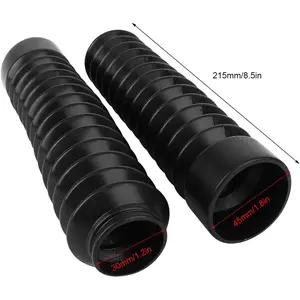 1 Pair Universal Motorcycle Fork Cover Gaiters Rubber Front Fork Shock Damping Dust Cover 215 * 45 * 30mm