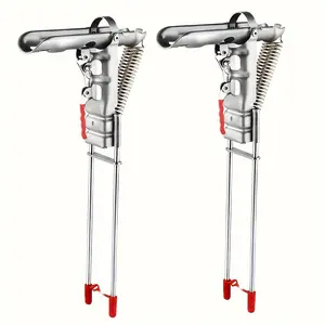1/2 Pack Stainless Steel Automatic Spring Fishing Rod Holder, Adjustable Sensitivity Folding Ground Spike for Bank Shore