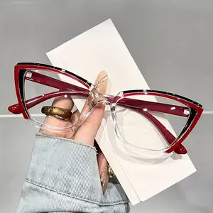 New Women's Fashion Vintage Square Cat Eye Reading Glasses, High Definition Anti-Fog PC Material, +1.0 to +4.0 Strength, Lightweight Durable Design, Reading Eyeglasses