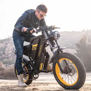 GT20 Electric Bike for Adults, Electric Dirt Bike with 1500W Motor 48V/25Ah Removable Battery, Up to 31MPH & 93 Miles, Electric Motorcycle with 7-Speed, 20" x 4.0 Fat Tire Ebikes for Adults