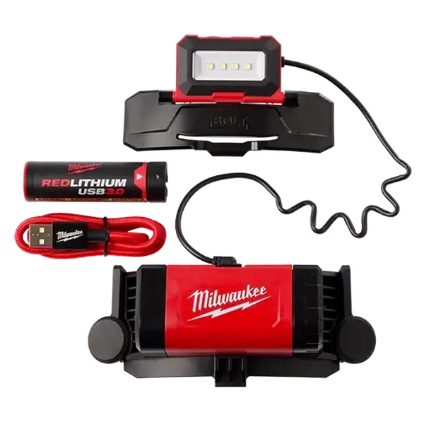 Low-Profile Hard Hat Headlamp, High Lumen Rechargeable Light with Rear-Mounted Battery, 600 Lumens, 4 Modes with Eco, 70° Pivoting Head for Hiking, Cordless Portable Headlamp, Headlamps