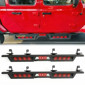 Premium Side Steps for 2020-2026 Jeep Gladiator JT 4-Door, Japanese Precision E-Coating & Textured Black Finish, 100% Rust-Proof Car Accessories Truck