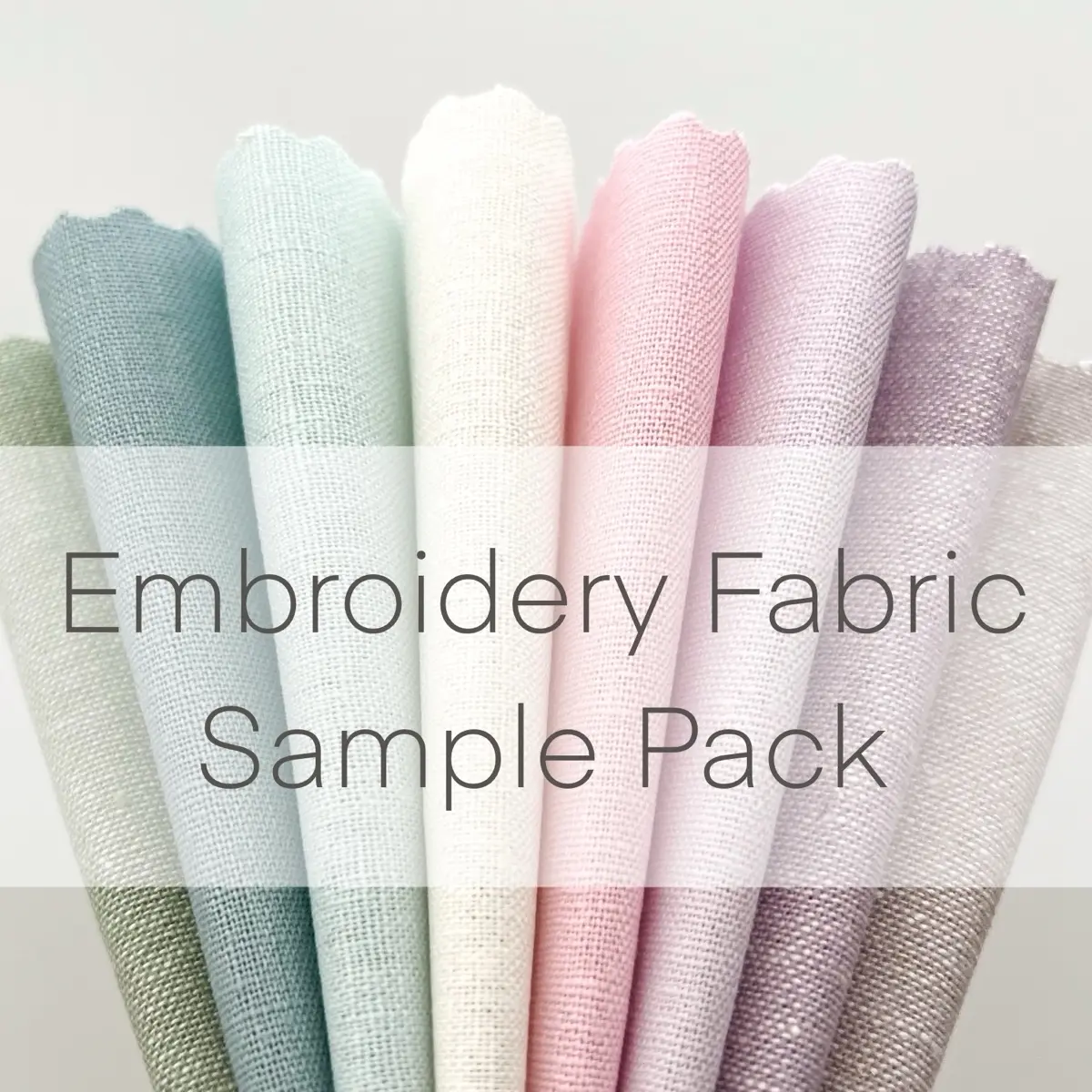 Embroidery fabric Sample Pack, cotton-linen blend embroidery cloth