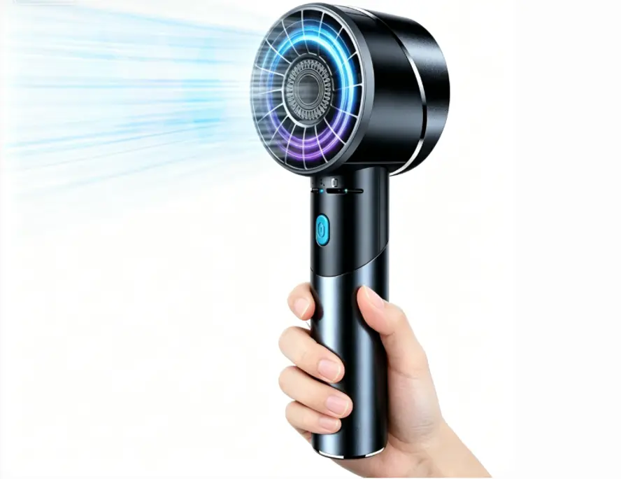 Handheld Fan,Portable Turbo Fan,Powerful Personal Fan(7000rpm High-Speed Motor,Battery Work 3-16 H),USB Rechargeable Mini Handheld Fan for Travel/Outdoor/Gift/Makeup
