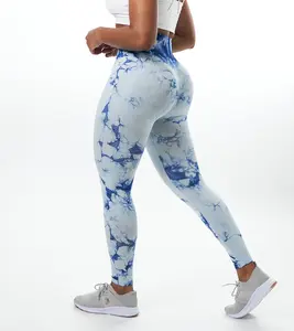 Blue Tie-dye Leggings