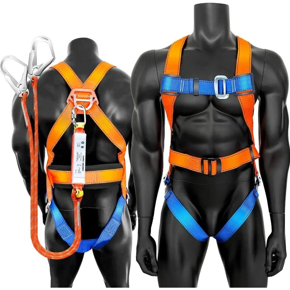 Full Body Safety Harness in Orange, ASTM F1774 Certified Personal Protective Equipment for Outdoor Sports