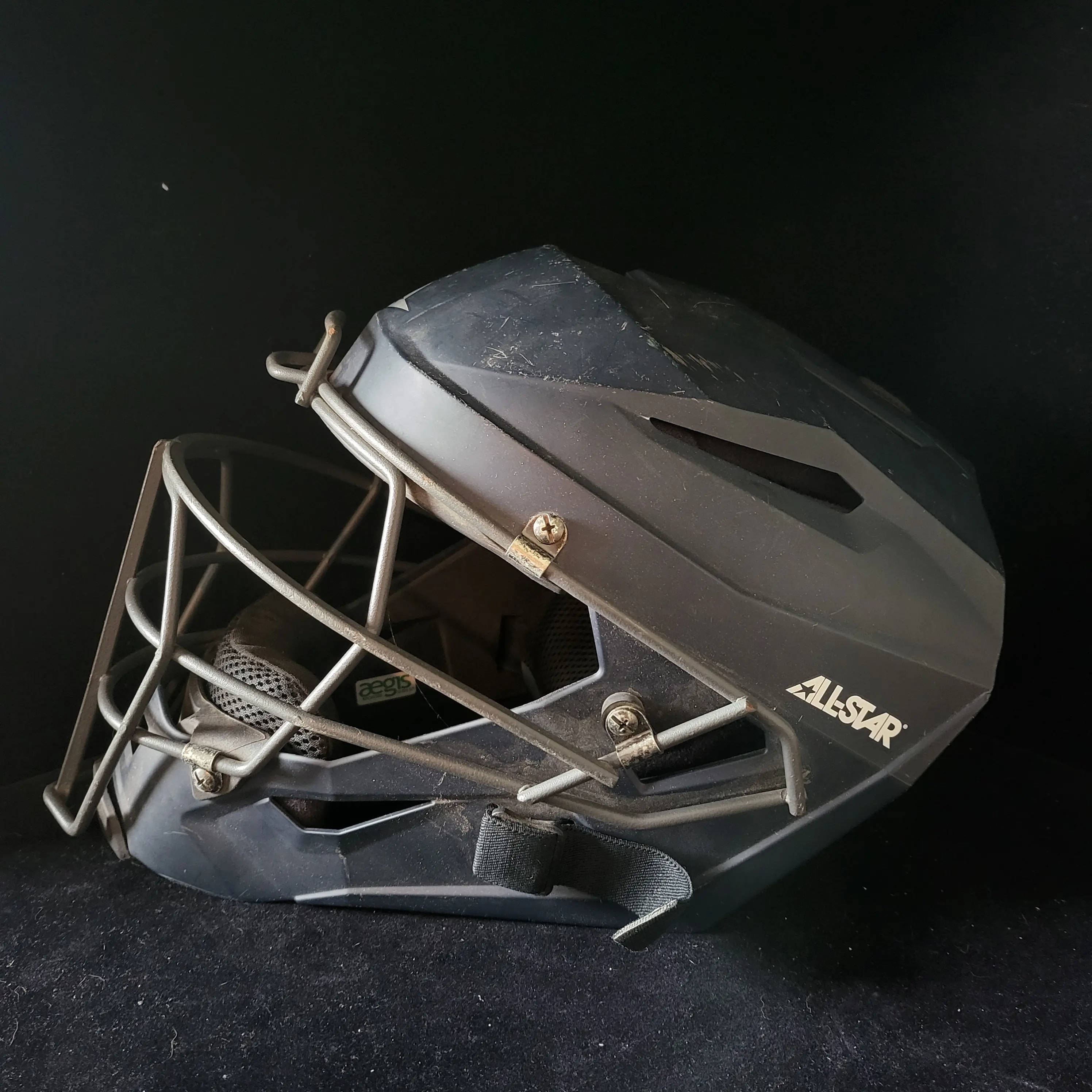 ALL-STAR Brand MVP-PRO4 Baseball Catcher's Helmet Navy Blue Size 7-71/2