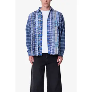 mnml Tuxedo Vintage Flannel Shirt - Blue/Multi