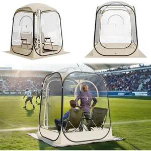 VEVOR Pop up Sports Tent, 8 Sizes Optional Clear Bubble Tent for 1-6 Person, Waterproof Outdoor Pod with Floor Mat & Top Cover, Garden Igloo Dome Tents Camping Shelter for Sports Watching