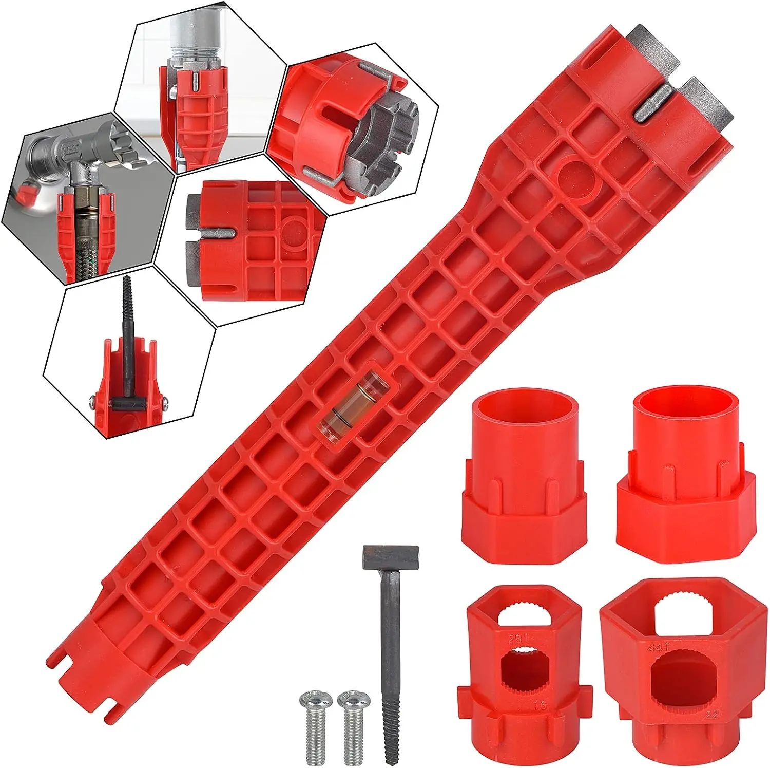 Fathers Day Gifts 14-in-1 Faucet and Sink Installer,Faucet and Sink Wrench, Multi-functional Wrench for Toilet, Sink, Bathroom, Kitchen Plumbing Installation and Repairs Fathersdaygift