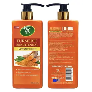 VSC Turmeric Lotion for Face & Body 500mL 16.9oz with Turmeric Extract for Skin Glow & Repair