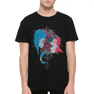 Arcane Vi and Jinx T-Shirt  Men's Women's Sizes T-Shirt, Fashion Cotton, Full Colors, Full Sizes, For Men, For Women