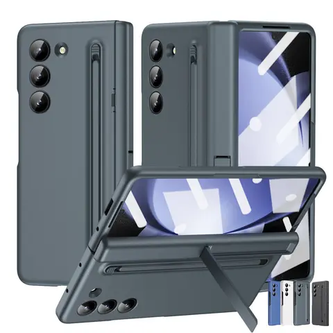 For Samsung Galaxy Z Fold 6 5 4 3 Hinge/Screen Protective Stand Case with S Pen