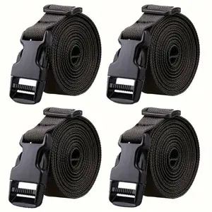 4pcs Nylon Luggage Straps Suitcase Belts Adjustable Backpack Straps Travel Accessory Bag Shoulder Straps For Heavy Cargo Lashing