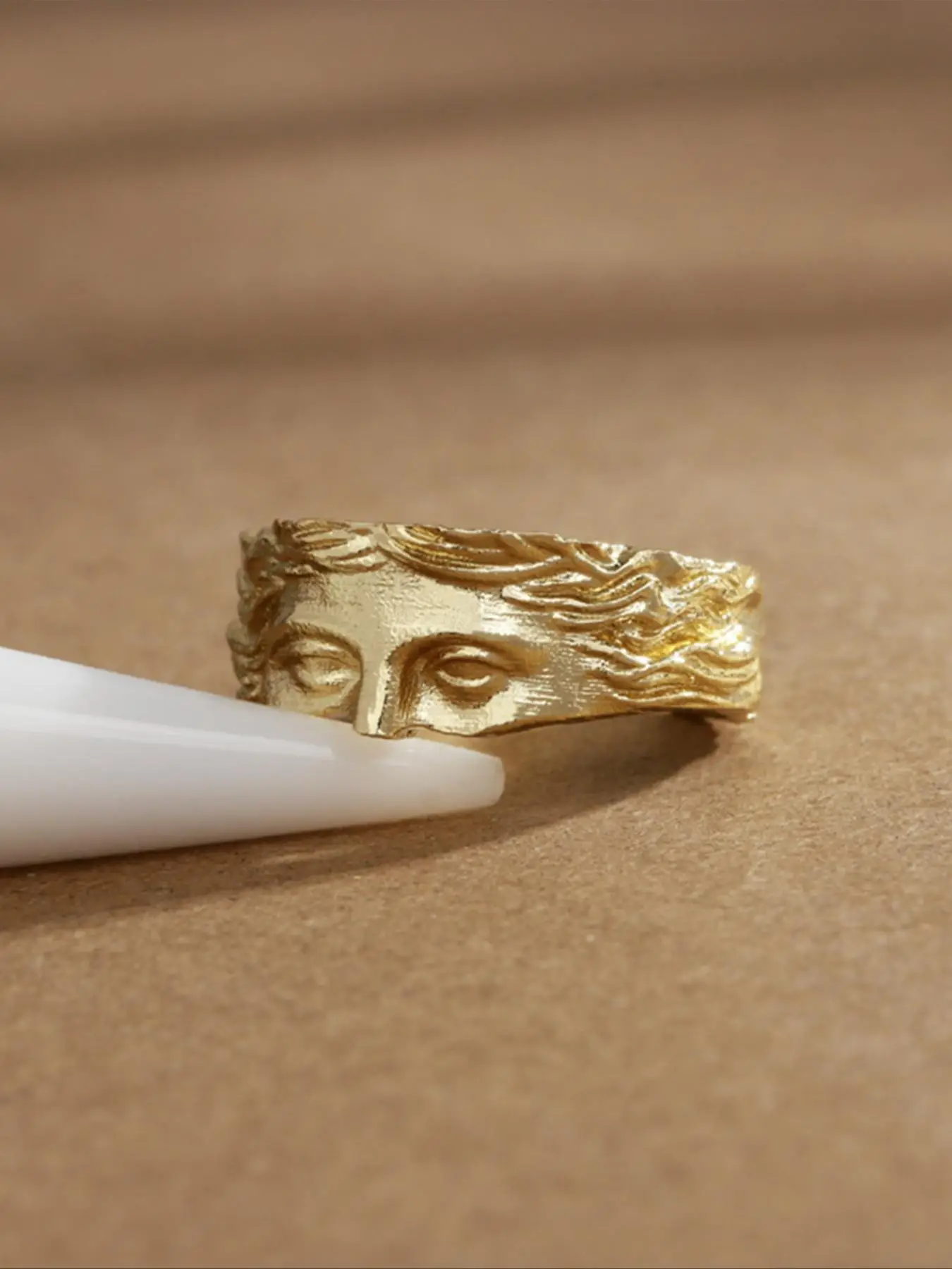 Punk Style Creative Face Design Cuff Ring, Fall Vintage Style Adjustable Open Ring for Women & Men, Fashion Jewelry Accessories for Daily Wear, Vintag