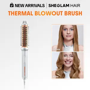 【BOGO SALE】SHEGLAM HAIR It-Curl Thermal Blowout Brush 1.5 inch / 1.25 inch Rechargeable Heated Curler Heatless Curling Iron-Effortlessbeauty- Coachella-mothersdaygift