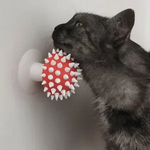 1Pc Cute Spiky Mushroom Cat Face Massager Interactive Self Groomer Wall Corner Rubbing Post Kitten Itch Relief Wellness Item