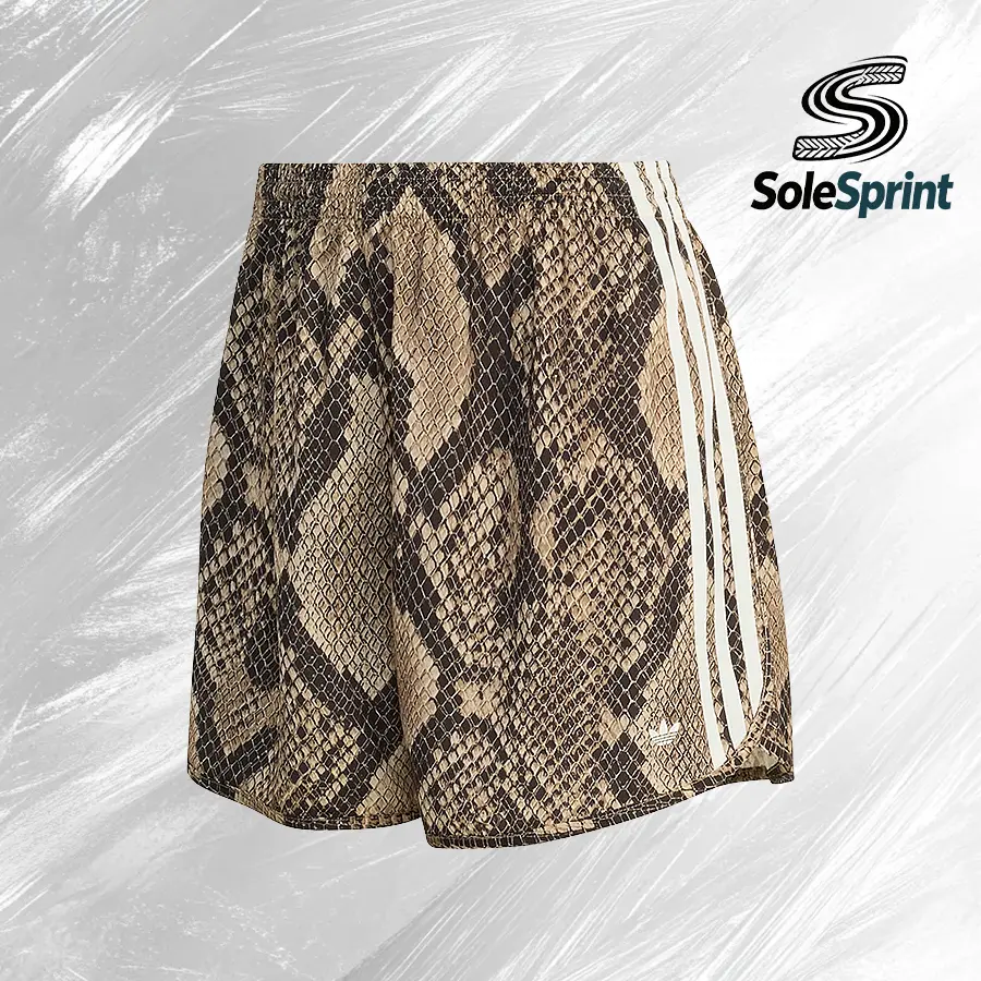adidas Snake Print Satin Sports Shorts, KX1895 Model, Athletic Wear for Back to School, Sporty Chic Design