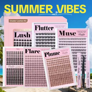Hot Style Collection | Kisslily  Fairy, Flare, Plume, Muse,Flutter,Lush | Upgrade 2.0 Lashes With Ultra Dense, Waterproof, Long-Lasting Lashes | Beginner-Friendly DIY Lashes | Trendy & Must-Have Clusters #Summervibes summerwins