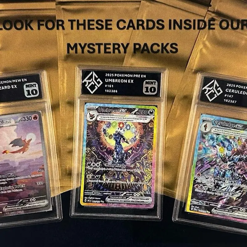 Pokémon TCG Mystery Pack Randomized Graded Slab Trading Card. Pokémon TCG Mystery Pack Randomized Graded Slab Trading Card.