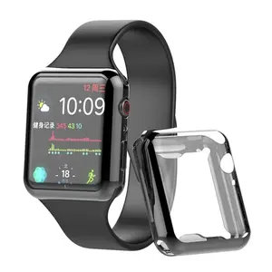 TPU Apple Watch Case with Screen Protector – Full Coverage Slim Protective Cover for Series SE/6/5/4/3 (38mm–44mm) | Shockproof & Anti-Scratch