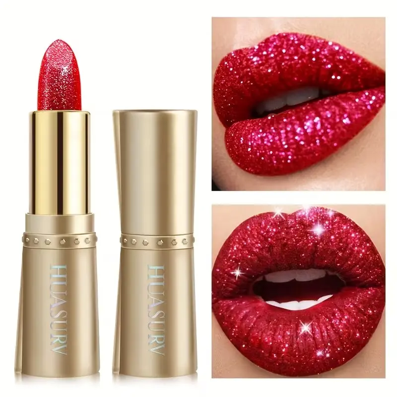 Pearlescent Moisturizing Lipstick, Glitter Lipstick, Lipstick Makeup, Hydrating, Glossy, creamy smooth texture, highly pigmented, long-lasting, easy to apply, a perfect gift for weddings or parties, ideal for Christmas or Valentine's Day gifts