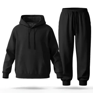Men's lightweight hoodie and sweatpants set, solid color basic design, stylish and casual outfit, features pockets and a drawstring waist, suitable for spring/autumn wear, and makes a great gift for your husband/boyfriend. Perfect for street style, commut