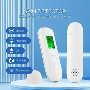 Rechargeable USB Skin Moisture Analyzer With Oil, Elasticity, And Fluorescence Detection Functions, Portable Digital Skin Age Tester, Lithium Battery Powered -250mAh