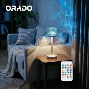 ORADO Aurora/Ocean Wave/Water Ripple Desk Lamp 16-Color Ambient Table Lamp with Control, Relaxation &Romantic Night Ambience,Suitable for Bedroom, Living Room, Study, Home,Perfect Gift for Holidays, Birthdays & Events! Bedroom lighting SummerVibe