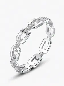1 PC Elegant Cubic Zirconia Ring Statement Ring For Women For Wedding Engagement Band Jewelry Gift Artificial Zircon Rings