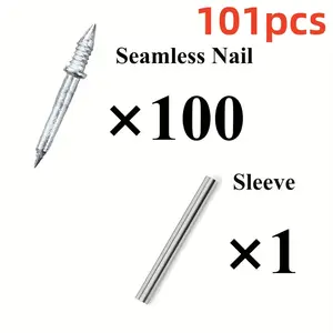 101-Piece Double-Headed Nail Set, Versatile Usage, No Trace Hidden Corner Nails for Tight Spaces, Seamless Baseboard Pins, Furniture Safety Screws, Secure Installation, Secure Attachments, Includes Tool