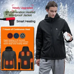Thermal Heated Jacket for Outdoor Sports. Thickened, Insulated and Warm for Hiking and Mountaineering.