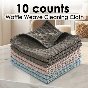 10 Counts Honeycomb Towels, Durable Quick-Dry Bathroom Towels, Refreshing Fluffy Breathable Premium Towels For Hotel, Spa, Bathroom, Random Color